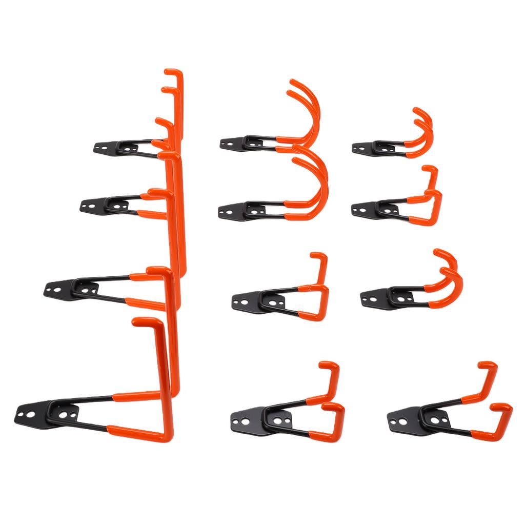 12pcs Wall Hooks Electric Hose Storage Tool Wall Mounted Strong Load Bearing Perforated Hook for Garage Courtyard