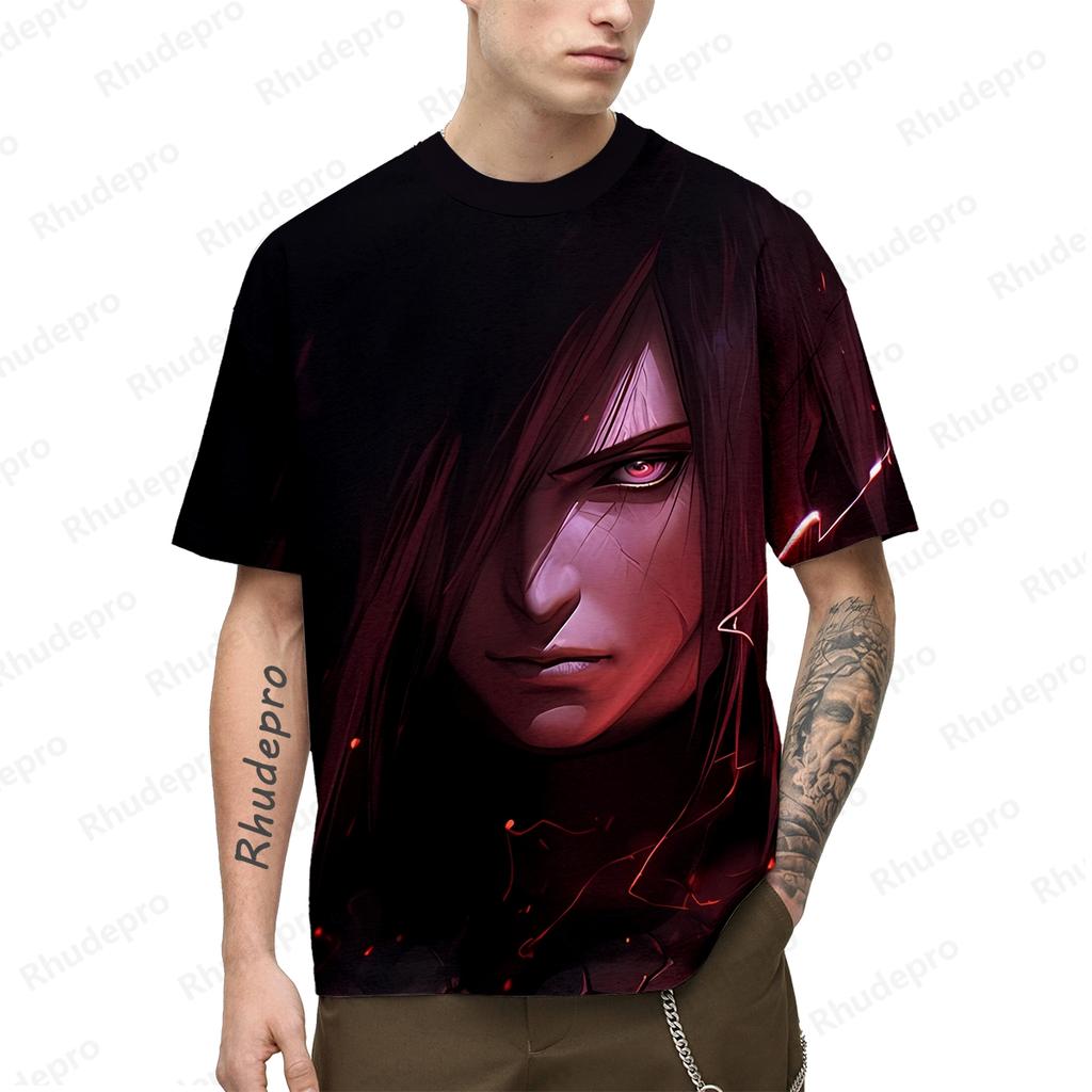 Hip Hop T Shirts For Men Men's T-shirt New Clothing Naruto Short Sleeve Cosplay Oversized Y2k Clothes T-shirts Gift 2024 Tops