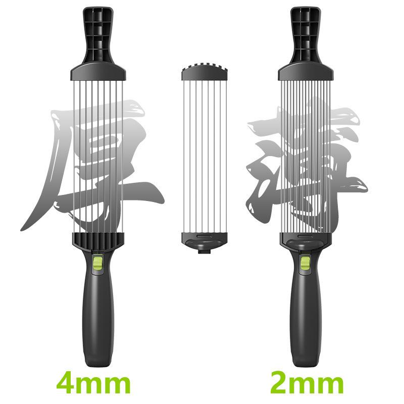 Multifunctional Stainless Steel Vegetable & Meat Slicer: Quickly Cuts Meat, Cubes, and Shreds.