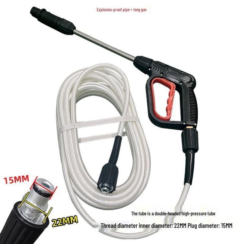 High-Pressure Car Wash System with Water Gun & Brush