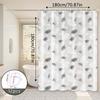 Fresh Leaves Black And White Style Shower Curtain, Minimalist Nordic Bathroom Partition Curtain, Artistic Bathroom Space Decoration Curtain