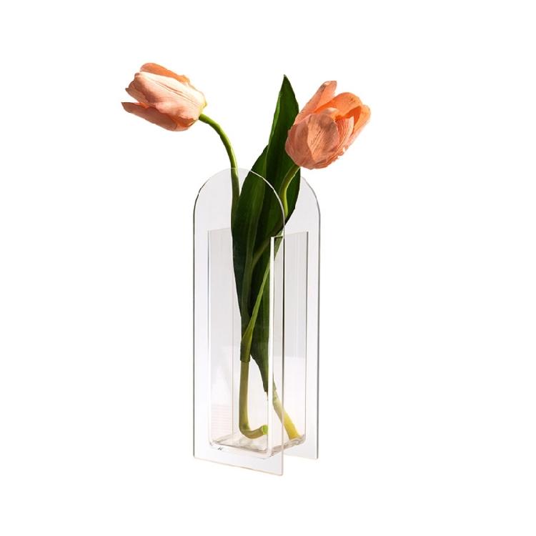 

Clear Hydroponic Plant Stand Shatterproof Acrylic Vase Multifunctional Decorative Flower Container For Desktop Shelf