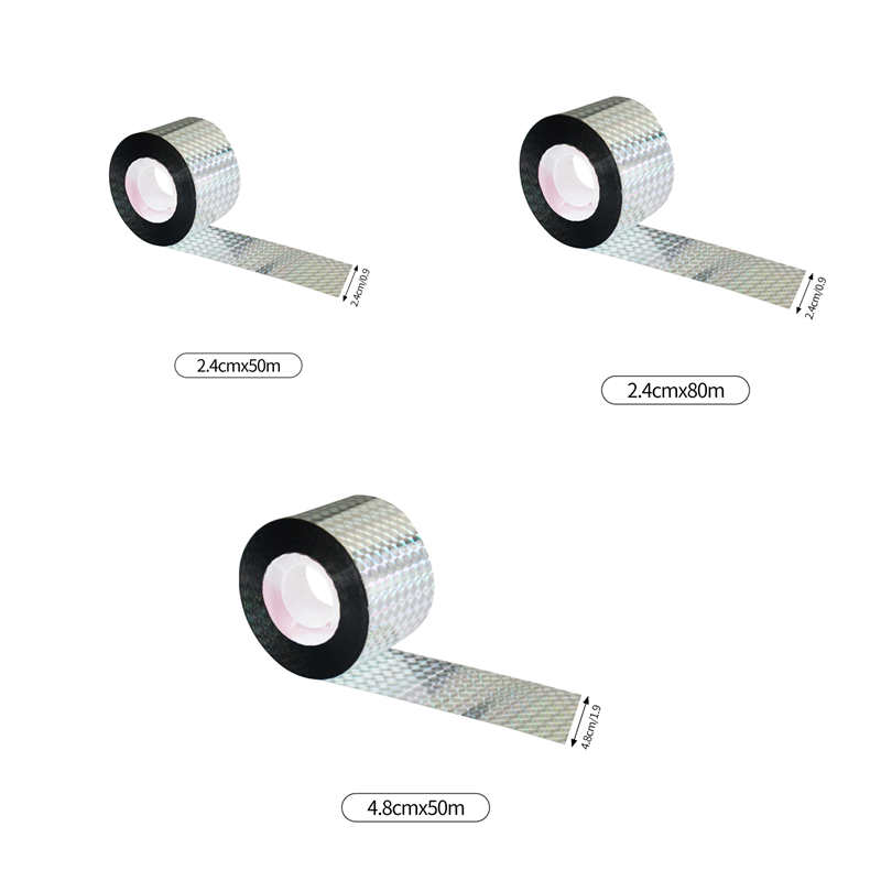 50/80M Anti Bird Pigeon Repellent Tape Bird Scare Tape Flashing Reflective Tape Double-sided Bird Repeller Pest Control Ribbon