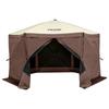 VEVOR Pop Up Gazebo Tent, Pop-Up Screen Tent 6 Sided Canopy Sun Shelter with 6 Removable Privacy Wind Cloths & Mesh Windows