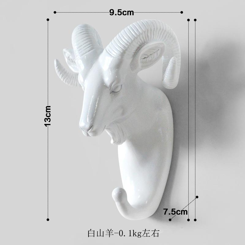 Wall Mounted Animal Head Rack Coat Cap Wall Hanger Horse Giraffe Elk Elephant Hook Decorative Room Decor Bathroom Accessory