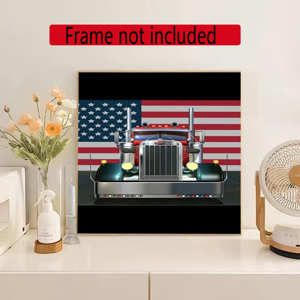Kenworth 5D Diy Diamond Paintings Mosaic Wall Round Diamond Art Painting Kits Embroidery Crystal Accessories Frameless