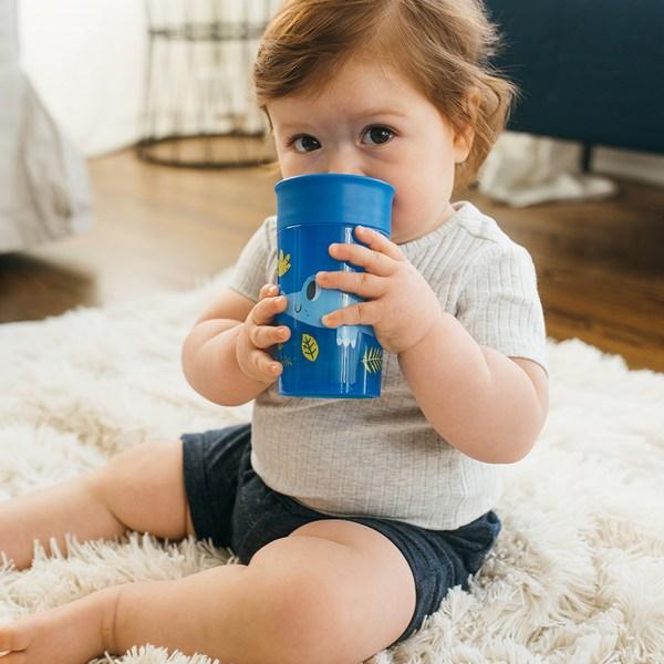 Dr. Kubek treningowy Brown Infant Jungle 360 ​​stopni z zabezpieczeniem przed rozlaniem 300 ml x 2 zestawy, niebieski, zielony, 1 zestaw