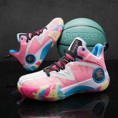 New Sports Shoes Breathable Fly-woven Basketball Shoes Wear-resistant Non-slip Sneakers Actual Combat High-top Student Boots