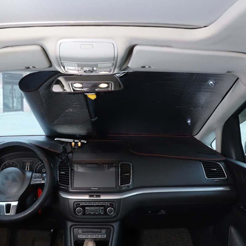 Front Windshield Sunshade Car UV Shade Sun Protector Sun Visors Car Interior Accessories For Volkswagen Sharan 7N 2012-