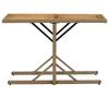 Garden Table Beige Solid Acacia Wood and Poly Rattan