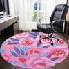 1pc Floral Pattern Chair Carpet for Office - Durable, Ideal for Chair Mats, Stylish & Functional Decorative Rug Yy260203056
