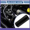 Single 68mm 2.68"ID 200mm 7.87"Length 0 Degree Black Car Silicone Hose Universal