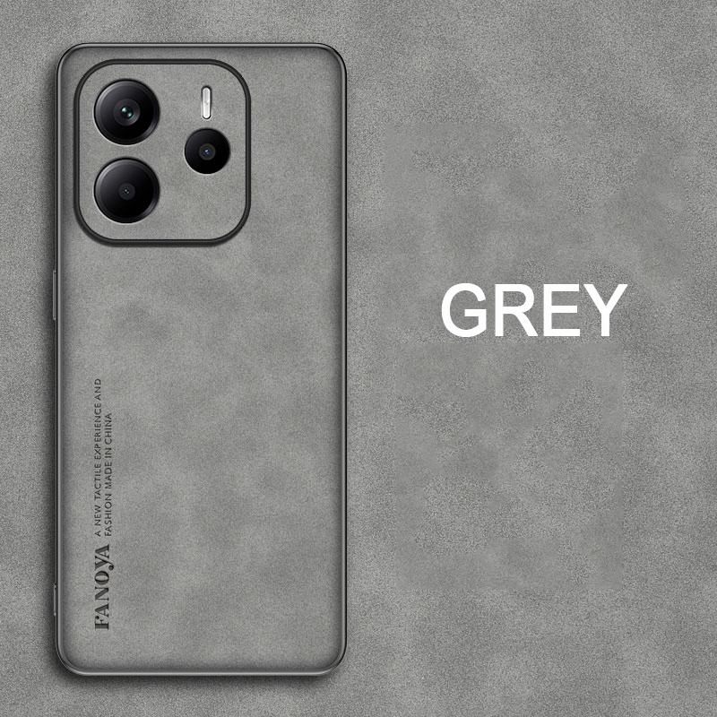 Capa traseira de silicone macio para Xiaomi Redmi Note 14 5G com toque de pele