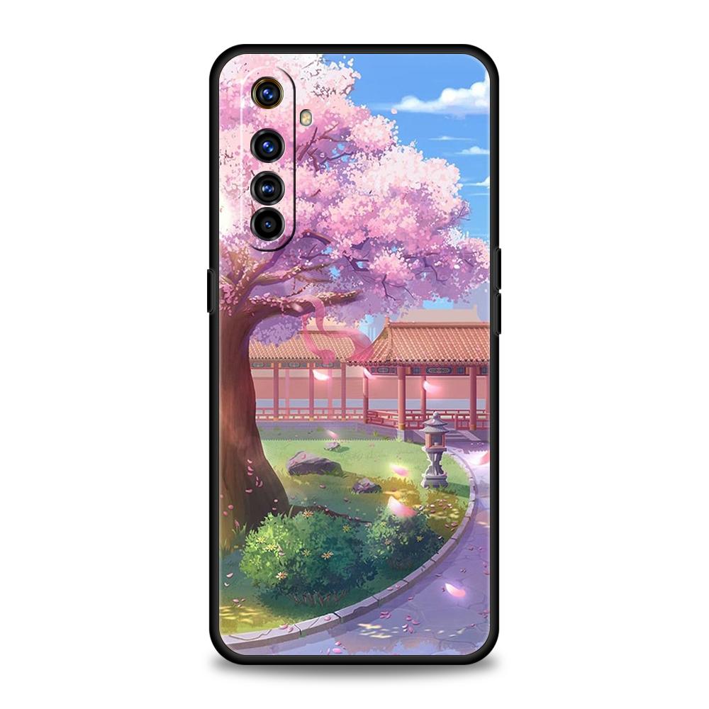 

Japan Anime Landscape Soft Silicone For Realme 8i 9i 9 Pro Plus GT2 Pro C3 6 7 8 Pro C21 C11 C25 Pro 5G Shockproof Phone Cover Realme GT2 Pro