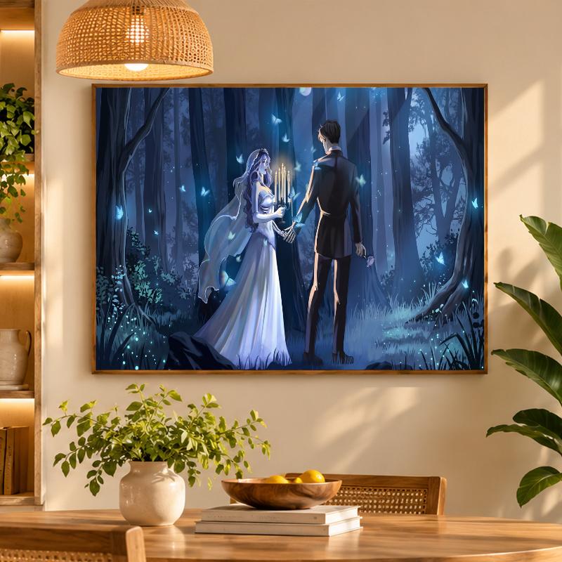 5D Diamond Painting Corpse Bride Emily Victor DIY Full Drill Diamond Art Kit Home Decoration