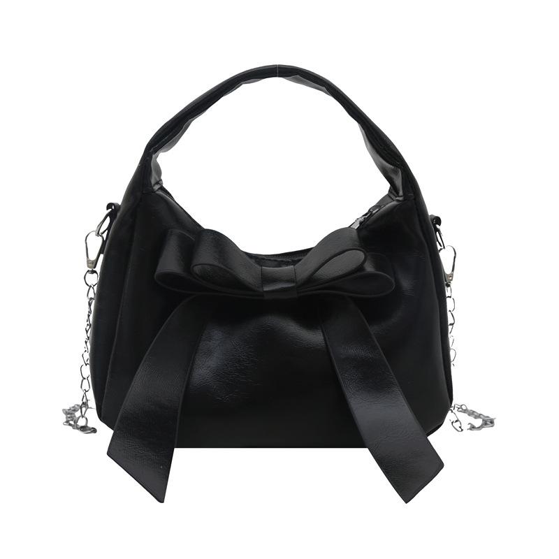 Women's Temperament Bow Bags, 2026 New Fashiable and Versatile Single Shoulder Crossbody Bag, Casual Texture Handbag
