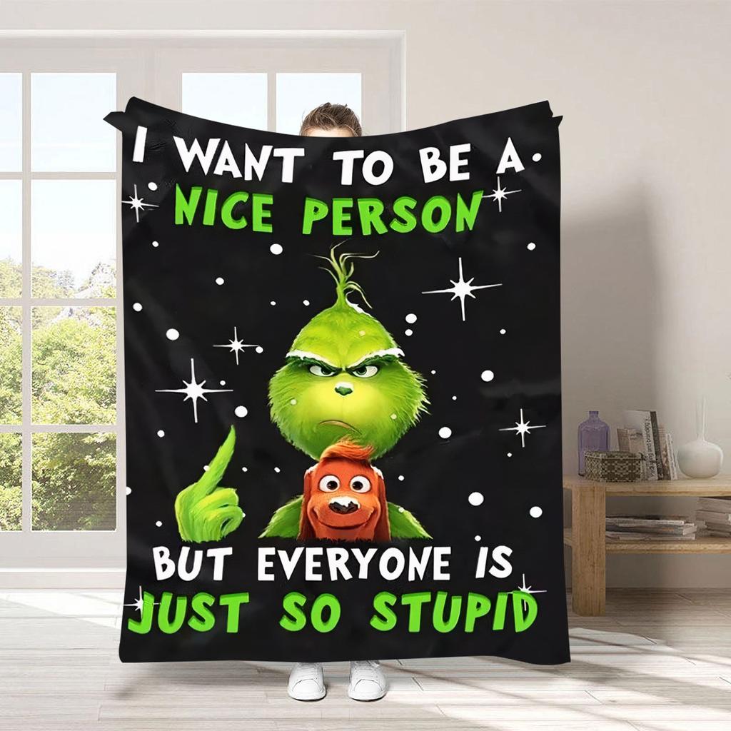 Weihnachtsdeckenbezug, weiche und bequeme Flanelldecke aus Plüschwolle