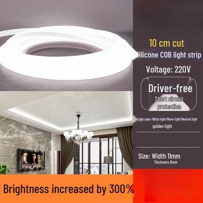 OEING Outdoor 220V Self-Adhesive White LED Strip Light