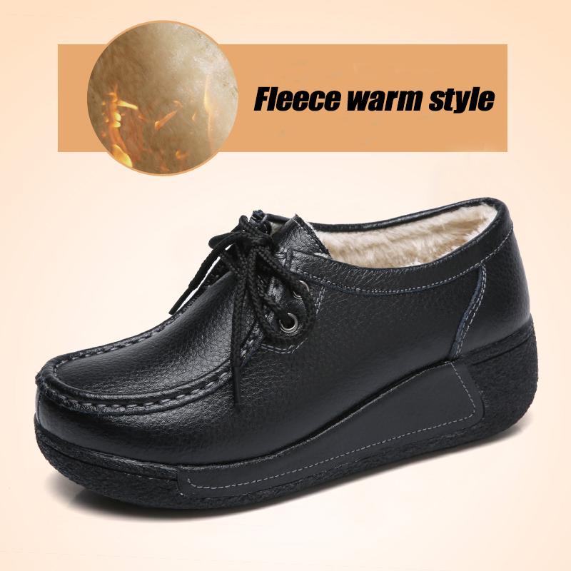 Women's Shoes Large Size Explosive Shaking Bottom Leather Casual Korean Style Heightening Women's Shoes 35-41