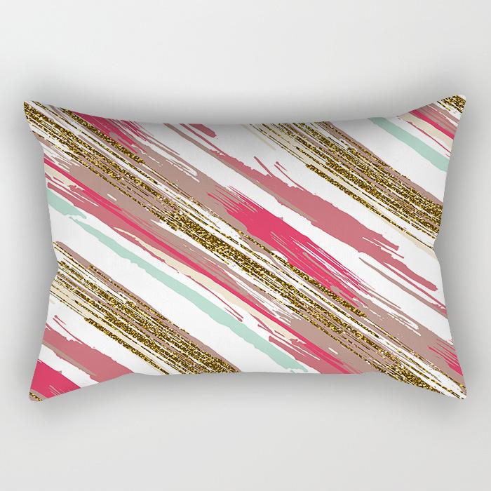 

Скандинавский Абстрактный Разноцветные Линии Геометрический Длинная Наволочка Дом Диван Подушка Автомобиль Офис Подушка для Поясницы 30X50 (without pillow core)