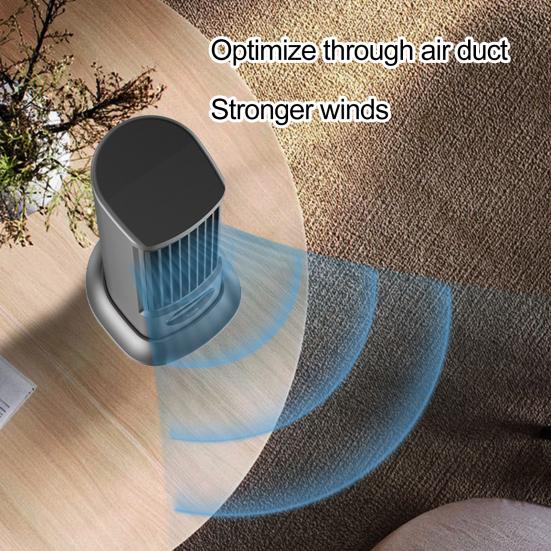 Cooling Air Conditioning Fan 3 Speeds Adjustable Bladeless Cooling Fan Energy Saving Quiet Desktop Fan for Bedroom Office