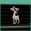 Car Air Vent Perfume Clip With Diamond-encrusted Deer Design Customizable Car Decoration