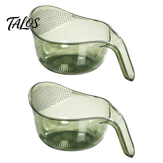Tigela de Lavagem de Grau Alimentício Multiuso para Arroz, com Alça Ergonômica, Cesta Coadeira Lavadora Resistente de PP, para Limpeza de Frutas e Verduras