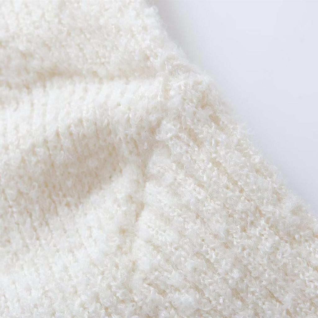 2025 Spring Women's One-Shoulder Long-Sleeve Ripped Knitted Sweater