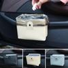 Foldable Car Trash Bin Leather Interior Storage Bag Garbage Bag Multi-functional Hanging Storage Bag Box Car Organizer Supplies