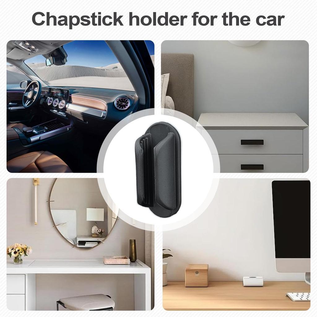 Kosesater Car Lipstick Holder Lipstick Case Car Lip Balm Holder Multipurpose Silicone Chopsticks Rest
