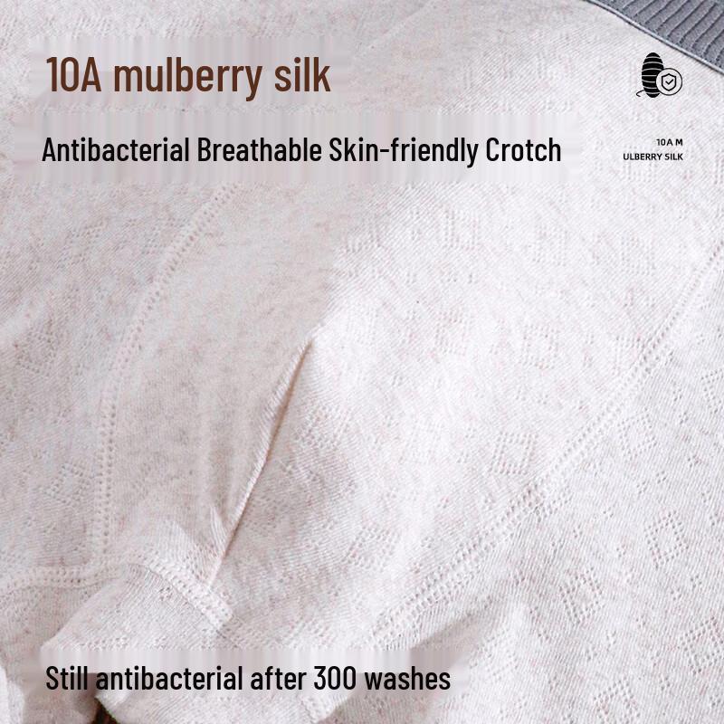 Langsha Men's 10A Antibacterial Color Cotton Boxer Briefs 4-Pack