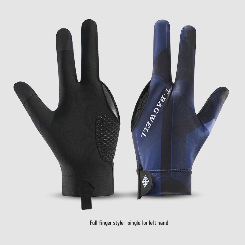 Billiard 3-Finger Fingerless Gloves: Thin, Breathable, Sweat-Wicking, Anti-Slip Snooker Pool Gloves, Single Full-Finger Pack.