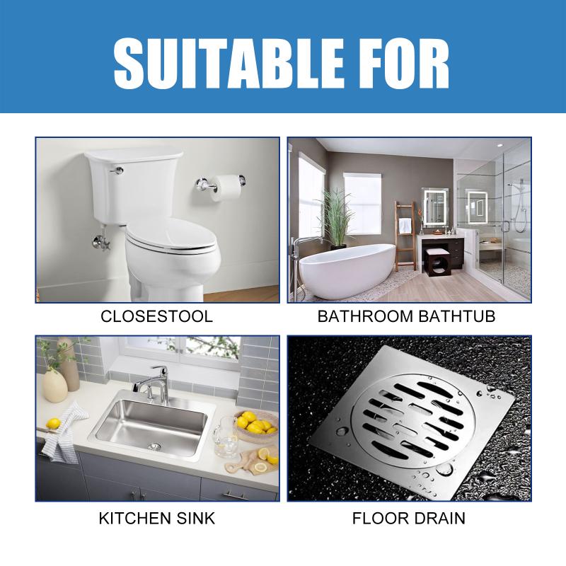 Sewer Pipe Drain Cleaner Tablets Effervescent Action for Blocked Bathroom and Kitchen Drains Safe Formula Deep Cleaning
