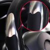 Shiny Skin PU Leather Dynamic Car Accessories without Inner Ring Steering Wheel Cover Suitable for 14.5-15inch