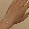 CANNER Bracciale con Charm in Argento 925 Stile INS Occhio di Cavallo Zircone con Catena ad Anello per Donna Uomo Coppia Gioielli da Festa