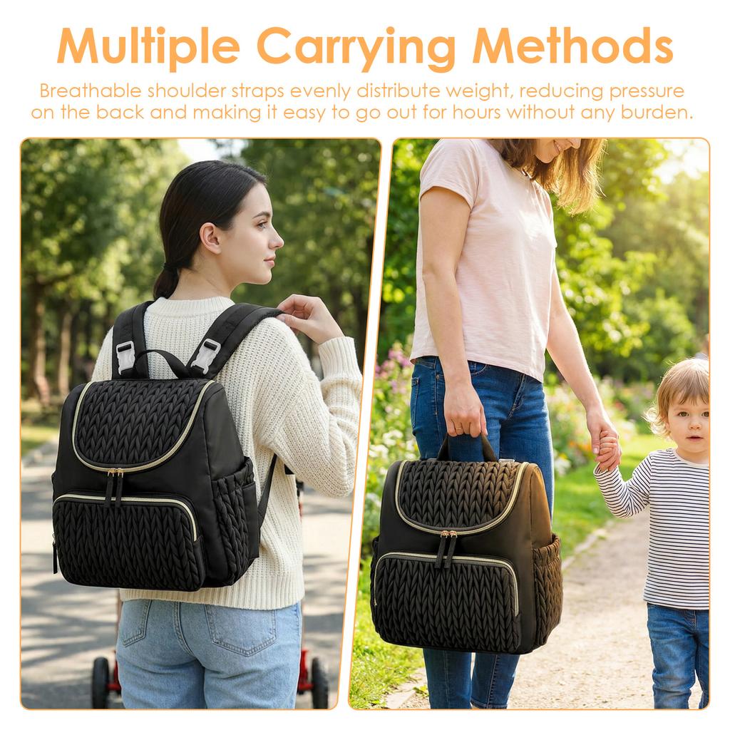 Diaper Bag Backpack Baby Girl Boy Nappy Changing Station Large Capacity Multifunctional Crib Nursing Mommy Travel Bag