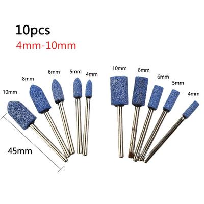 10pcs Ceramic Stone Polishing Grinding Rotary Die Grinder Drill Bit Tool