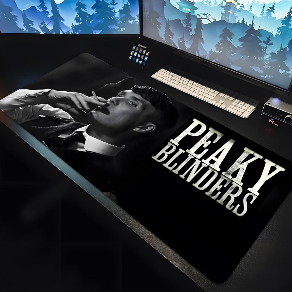 Peaky Blinders Backlight Mouse Pad Large The New Keyboard Mouse Desk Pad Non-slip Rubber Gaming Mouse Pad Laptop Carpet 1200x600