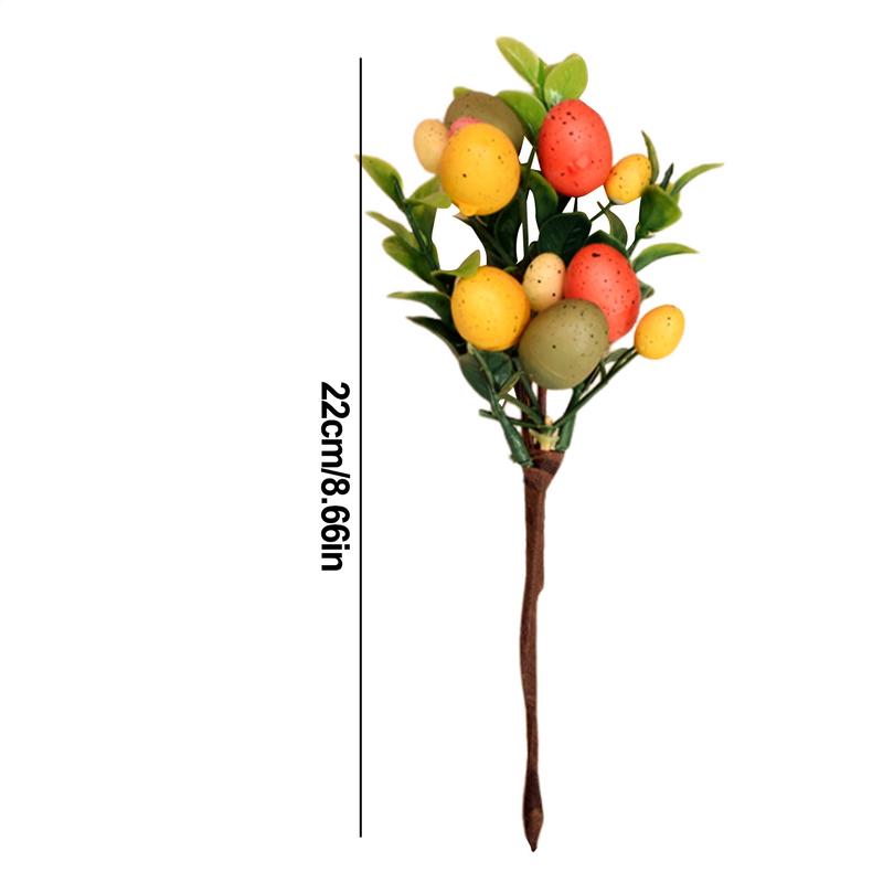 Easter Egg Stems Colorful Artificial Floral Easter Decor Floral Arrangements Festival Ornaments For Home Bedroom Kid Room