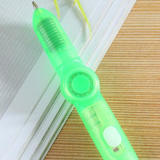 Lighting Fingertip Gyro Ballpoint Pen Stress Relief Gift Kids School Stationery