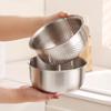 2 Pieces Colander Set Food Drain Basket And Two-Tier Metal Prep Basin Suitable for Washing