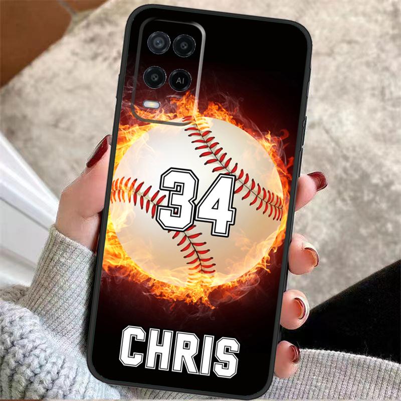 PERSONALIZED NUMBER NAME SOCCER Hockey Case For OPPO A17 A57 A96 A76 A16 A18 A58 A78 A98 A74 A94 A5 A9 A52 A72 A15 A93 A53 A54 S