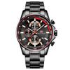 [MINIFOCUS] MINIFOCUS Chronograph-Funktion Metallarmband Herrenuhr MF218G04