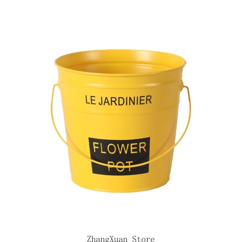 3XUF Miniature Metal Flower Pot Outdoor Indoor Use Decorative Container For Plant Replacement Stand Bucket
