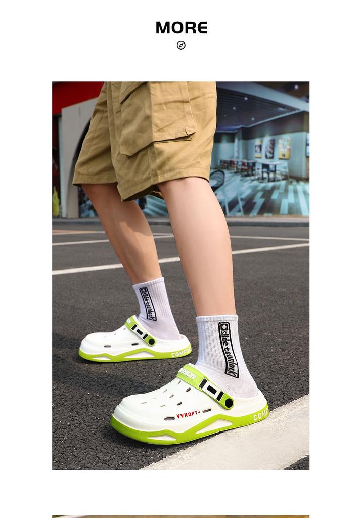 Men's Non-slip Sporty Clogs with Thick EVA Sole for Outdoor and Beach Wear