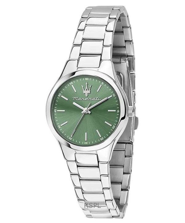 Maserati Attrazione Stainless Steel Green Sunray Dial Quartz R8853151508 Women's Watch
