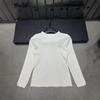 2026 Spring Round Neck Knit Long Sleeve Casual Top with Brooch