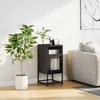 Nightstand Black 36 X 39 X 78 Cm Cold Rolled Steel