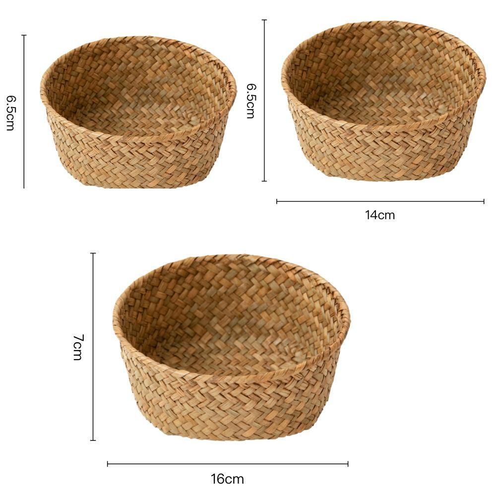 Home Desktop Decoration Rattan Storage Baskets Imitation Rattan Hand-woven Baskets