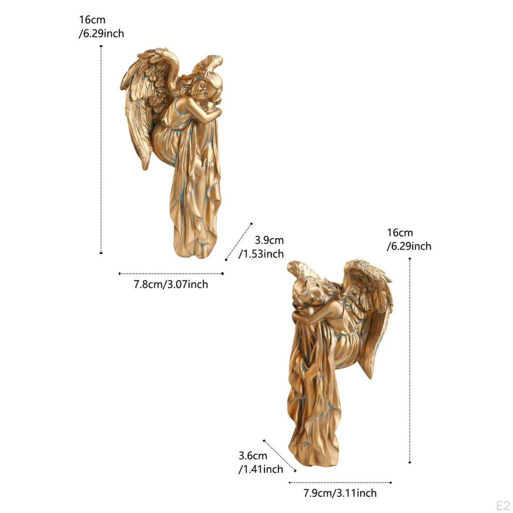 Door Frame Angel Decor Wall Craft Living Room Office Accessories Copper Color Left Right Corner